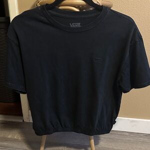 Vans Women’s Black Short Sleeve Crew Tee with Subtle Logo